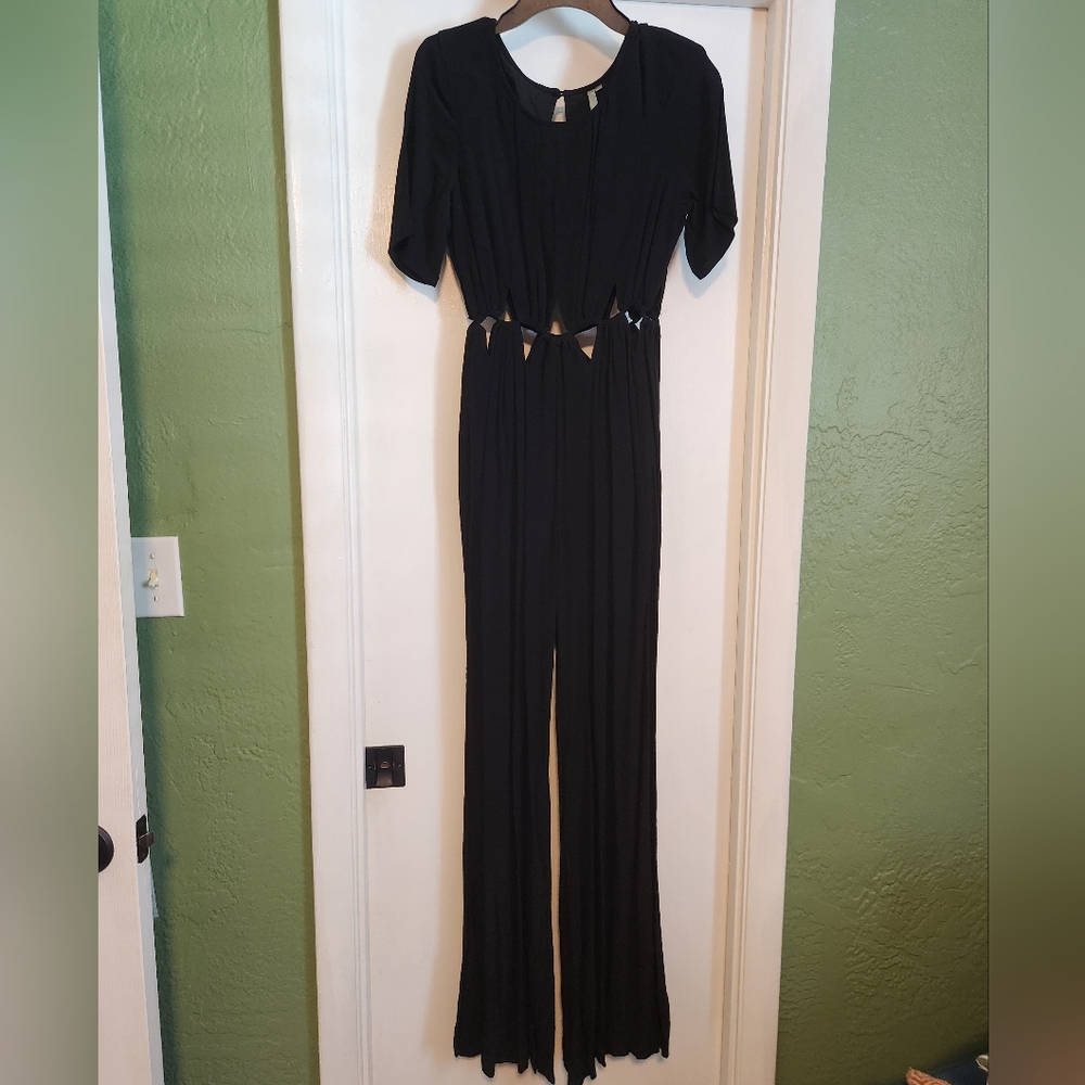 Mono B Black Cutout Jumpsuit